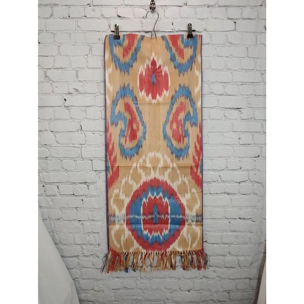 Beige/Blue/Red Multicolored Table Runner - Picture 5 of 5